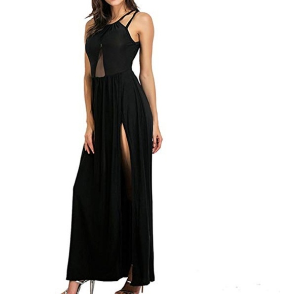 Dresses & Skirts - Sexy Sleeveless Side Slit Halter Dress NWT
